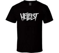 HAODI Fashion Hellfest T-T-Shirts à Manches Courtes à Manches Courtes en Coton pour Homme Noir, (Large)
