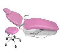 HAODING 4 pcs/Ensemble Fauteuil Dentaire PU Cuir Housse De Siège Élastique Étanche Protecteur De Dentiste Appui-tête Protecteur Équipement Dentiste(Color:D)