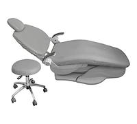 HAODING 4 pcs/Ensemble Fauteuil Dentaire PU Cuir Housse De Siège Élastique Étanche Protecteur De Dentiste Appui-tête Protecteur Équipement Dentiste(Color:F)