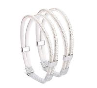 Haodream 1 paire de lacets pour femme avec strass pour talons hauts, sangles de cheville réglables et antidérapantes, sangle de ceinture pour plus de stabilité, lanières à talons hauts, Jolies perles