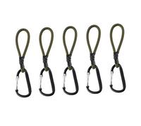 Haodream 5 cordes de tente lourdes en vrac, corde rapide à installer, mousqueton, équipement d'extérieur, accessoires de tente pour la durabilité, bandes élastiques en latex, cordon