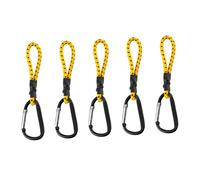 Haodream 5 cordes de tente lourdes en vrac, corde rapide à installer, mousqueton, équipement d'extérieur, accessoires de tente pour la durabilité, bandes élastiques en latex, cordon