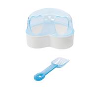 Haodream Bac à sable pour hamster, bleu | Baignoire pour hamster avec pelles de nettoyage, beaucoup d'espace, facile à nettoyer, pour hamster nain, gerbille