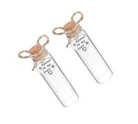 Haodream Bouteille souvenir en verre A | Biberon à mémoire de forme en poils d'animaux, bouchon en liège, détail de fil naturel, présentoir de bureau