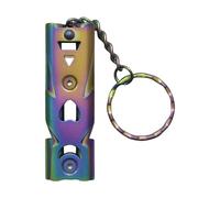 Haodream Bruit de sécurité fort pour l'exploration de la nature sauvage, les urgences, le sauvetage, design portable, adapté pour les sacs à dos, porte-clés, inoxydable, bruit de crise