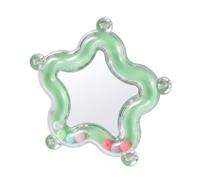 Haodream Cage à oiseaux interactive pour petits oiseaux, vert | Toupie de perles en forme de fleur, coquillage transparent, montage rotatif, enrichissement quotidien