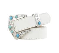 Haodream Ceinture en polyuréthane avec ceinture fine et réglable, Blanc