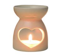 Haodream Céramique creusée, Love Florals, brûleurs à huile essentielle, photophore, diffuseur d'aromathérapie pour la décoration de la maison, brûleur à huile en céramique