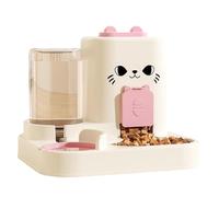 Haodream Distributeur de nourriture surélevé pour animaux de compagnie avec gamelle amovible en acier inoxydable et distributeur d'eau automatique pour chats et chiens, distributeur d'eau pour animaux
