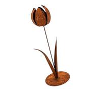 Haodream Durabilité, antirouille, sculpture tulipe, tulipes artistiques en fer forgé, pelouse, cour, convient pour l'intérieur et l'extérieur, tulipes en métal, art de la cour
