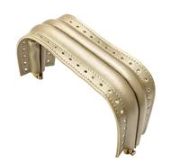 Haodream Ferrures d'embouchure bombées, doré, 20 cm | Fermeture du cadre en cuir synthétique avec extrémités dorées et trous de couture