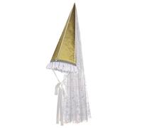Haodream Hennin punk avec travail de dentelle complexe pour LARP, A