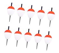 Haodream Lot de 10 flotteurs rouges et blancs pour pêche en mer - Accessoires de pêche - Mousse durable