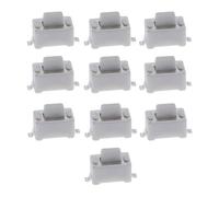 Haodream Lot de 10 interrupteurs tactiles Bouton poussoir de réinitialisation automatique Type micro-interrupteur Bouton blanc Capuchons de microphone Micro interrupteur tactile durable Appuyez sur