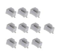 Haodream Lot de 10 interrupteurs tactiles Bouton poussoir de réinitialisation automatique Type micro-interrupteur Bouton blanc Capuchons de microphone Micro interrupteur tactile durable Appuyez sur
