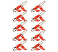 Haodream Lot de 10 Lurer Lurer Clip Speed Clip pour la pêche en eau douce Pêche en acier inoxydable Effets de libération d'appâts en acier inoxydable