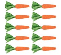 Haodream Lot de 10 modèles de carottes miniatures de simulation, ornements pour fête, maison, décoration de table, accessoires photo, petits légumes artificiels