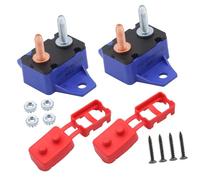 Haodream Lot de 2 disjoncteurs automatiques 15 A avec corps en plastique rouge pour systèmes 6-28 V CC - Installation automatique automobile