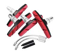 Haodream Lot de 2 paires de plaquettes de frein pour vélo avec tube de flexion et patins en caoutchouc pour VTT, VTT, freins avec tube de flexion et housse en caoutchouc
