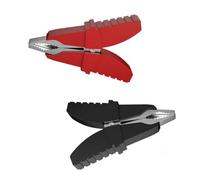 Haodream Lot de 2 pinces crocodiles gainées 50 A - Pinces à ressort d'expérimentation - Câbles de mesure - Pinces électriques - Pinces de test électriques - Pince crocodile pour voiture