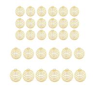 Haodream Lot de 30 pendentifs créatifs en forme de boule - En forme de cage de perles en spirale - Matériau en fer - Cadeau pour les amateurs - Accessoire unique en spirale, m, comme décrit