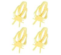 Haodream Lot de 4 clips de mangeoire en plastique pour oiseaux, résistant à la mastication, fabrication facile, pinces de service, clip d'alimentation pour perroquets