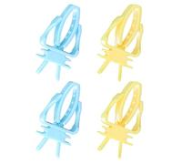 Haodream Lot de 4 clips de mangeoire en plastique pour oiseaux, résistant à la mastication, fabrication facile, pinces de service, clip d'alimentation pour perroquets