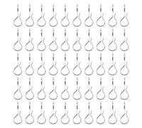 Haodream Lot de 50 connecteurs de pêche rapides à clipser - Nœud papillon - Changement rapide - Appât rapide - Changement rapide - Raccords de pêche en acier inoxydable