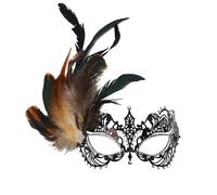 Haodream Masque vénitien pour femme Argenté