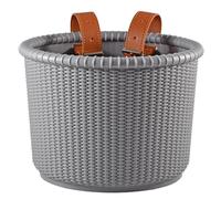 Haodream Panier avant de vélo pour enfant en plastique avec sangle de fixation, rangement réglable du guidon, panier avant de vélo