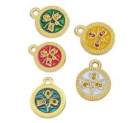 Haodream Pendentif polyvalent à cinq voies Dieu de la richesse pour les amateurs de fabrication de bijoux, fabriqué en alliage robuste pour des designs créatifs, un charme riche et attrayant, m, comme