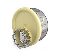 Haodream Roues silencieuses pour hamster, jaune, sans support | Jouet de course et de jogging pour hamster nain, gerbille, souris, roues d'exercice super silencieuses