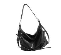 Haodream Sac à bandoulière vers l'avant pour femme | Sac à main décontracté en polyuréthane avec fermeture éclair et étoile rivetée, attrayant pour une excursion en ville