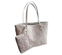 Haodream Sacs imprimés élégants avec nœuds | Sac à main décontracté avec dessus pour un usage quotidien des femmes, poches pratiques en polyuréthane sous les bras