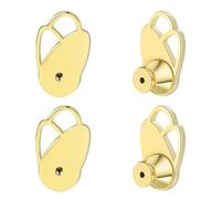 Haodream Stabilisateur de boucles d'oreilles arrière en forme de fleur, maintien sûr, matériaux en laiton robuste pour un usage quotidien, bouchon d'oreille en forme d'aile, taille unique, comme