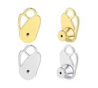 Haodream Stabilisateur de boucles d'oreilles arrière en forme de fleur, maintien sûr, matériaux en laiton robuste pour un usage quotidien, bouchon d'oreille en forme d'aile, taille unique, comme