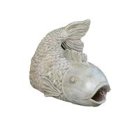 Haodream Statue de poisson simulée avec forme de drainage fonctionnelle, gouttière en résine pour terrasses et décoration de jardin, extension de gouttière en résine, dévidoir