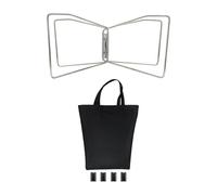 Haodream Support de base en acier inoxydable pour valise de camping en plein air pour boîtes de rangement avec coussinet antidérapant et étiquette de transport en acier inoxydable boîte de rangement