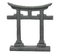 Haodream Torii japonais Portail Décorations d'aquarium Statue Pont Ornement en pierre pour jardin Maison de poupée Cadeau Décoration de jardin