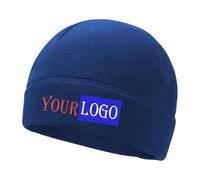 haoduanduan Casquette d'hiver chaude en polaire personnalisée - Hommes - Bonnet personnalisé brodé avec nom militaire militaire crâne, bleu, S-3XL
