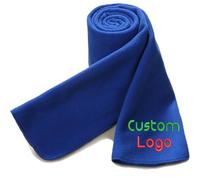 haoduanduan Écharpes personnalisées pour femmes hommes écharpe d'hiver châle personnalisé logo brodé nom écharpes cadeaux personnalisés, bleu, 50*10In