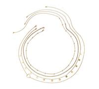 HAODUOO Bikini Chains Female Thin Chain Lobster Clasp Waist Chains Decoration Four Layers