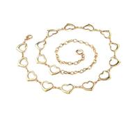 HAODUOO Casual Metal Waist Chain Ladies Thin Belt Retro Dress Decoration Belt(D)