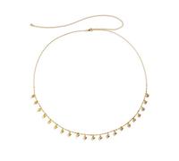 HAODUOO Decor Waist Chain, Beach Waist Chains for Women 3D Heart Belly Chain for Women Waist Belts(Gold)