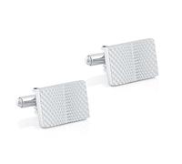 HAODUOO Jewelry Cufflinks Men's Shirt Cufflinks Electroplated Silver Allover Metal Cufflinks Men's French Shirt Cufflinks