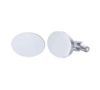 HAODUOO Mens Cufflinks Elegant Style Cuff Cufflinks Changing The First Cufflinks for Wedding Birthday Groom Gifts Stainless Steel Cufflinks Statement Jewelry Cufflinks(Oval Silver)