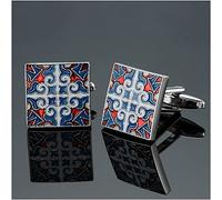 HAODUOO Mens Cufflinks Elegant Style Cuff Men's Shirt Cufflinks, Retro Pattern Cufflinks, Men's French Shirt Cufflinks Shirt Stud Cufflinks(3)