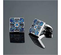 HAODUOO Mens Cufflinks Elegant Style Cuff Men's Shirt Cufflinks, Retro Pattern Cufflinks, Men's French Shirt Cufflinks Shirt Stud Cufflinks(23)
