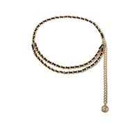 HAODUOO Multilayer Waist Chain Belt, Beach Waist Chains for Women Vintage Coin Pendant Belly Chain for Women Sexy Belts(Goldtwo Layers)