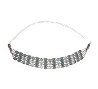 HAODUOO Waist Chain Vintage Alloy Belly Waist Body Chains for Women Ethnic Blue Stone Coin Dress Belt Metal Chain Gypsy Party Woman